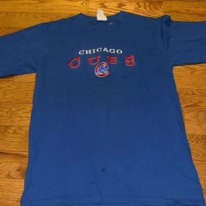 Mens MLB Chicago Cubs short sleeve embroidered T-shirt Vintage Lee Sport Tag Med